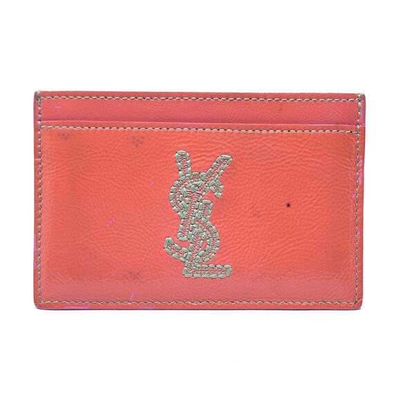 YSL Embroidered Cardholder Wallet - Picture 1 of 14